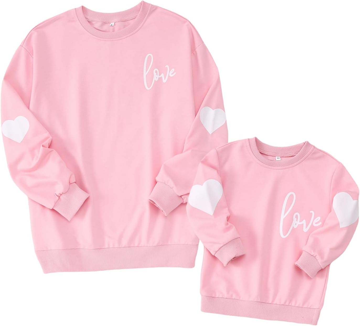 Love Heart Matching Sweatshirts - Mommy & Me Set