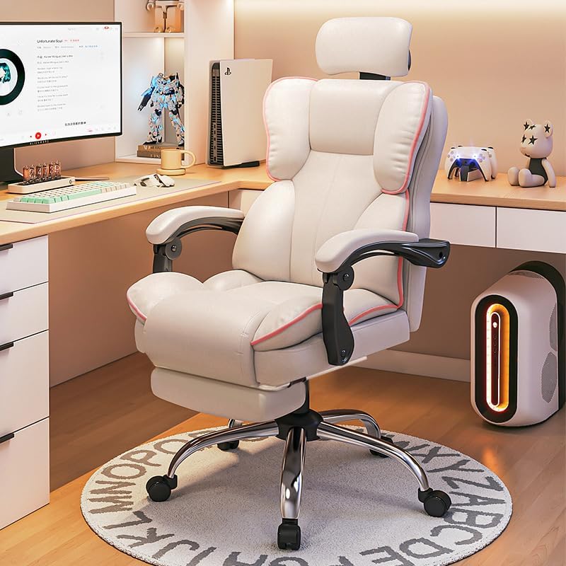 Executive Office Chair with Ergonomic Design and Footrest