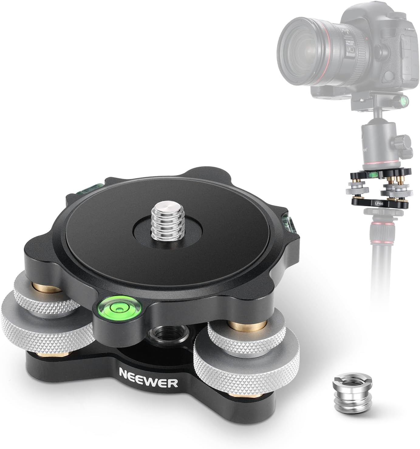 NEEWER Tripod Head Leveling Base for Precise Macro Photography