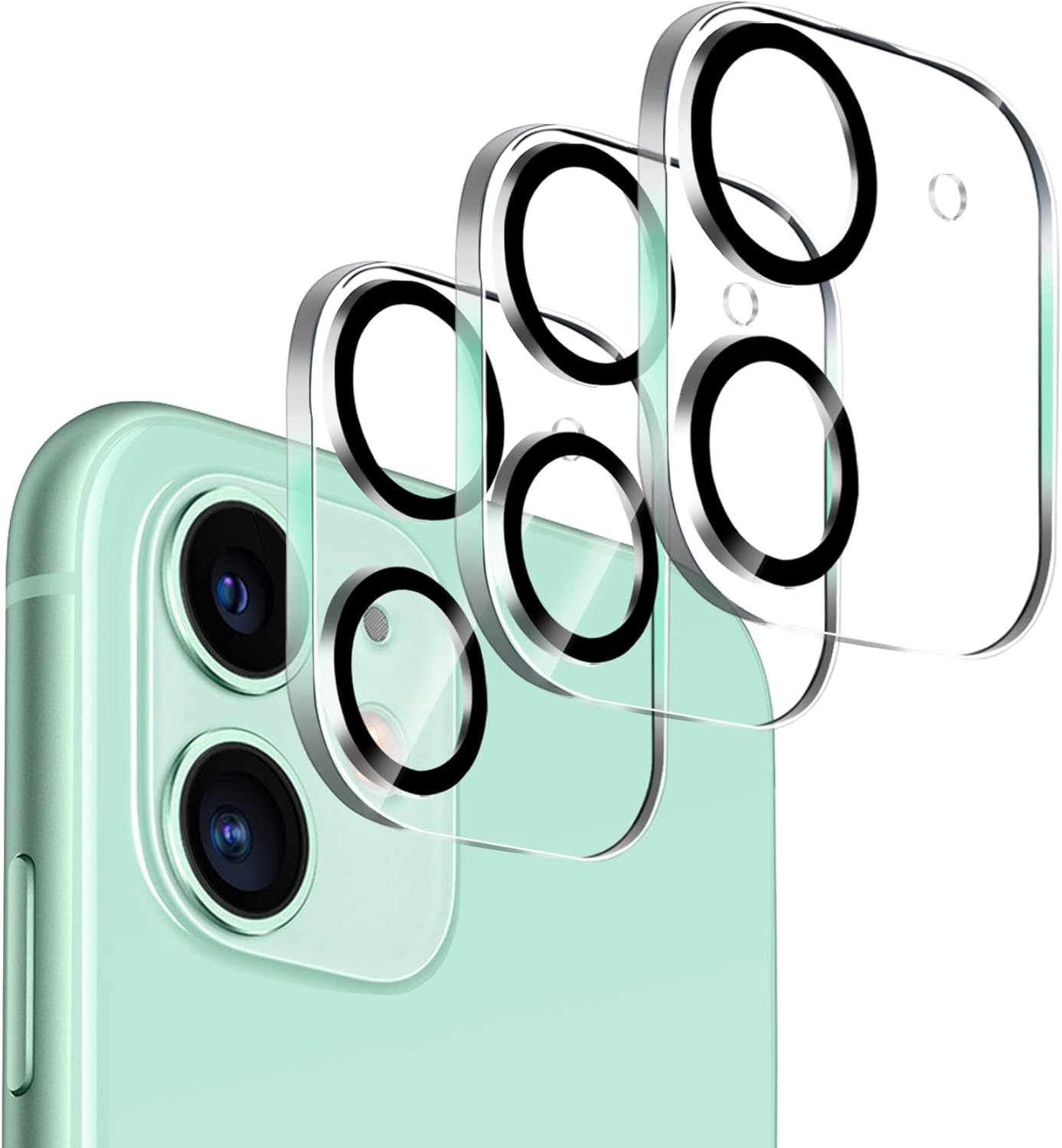 3 Pack iPhone Lens Protectors, Ultra HD Glass, Anti-Scratch, Easy Install, Night Shot Friendly
