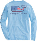 Vineyard Vines Mens Flag Whale Long-Sleeve Pocket Tee - Soft Everyday