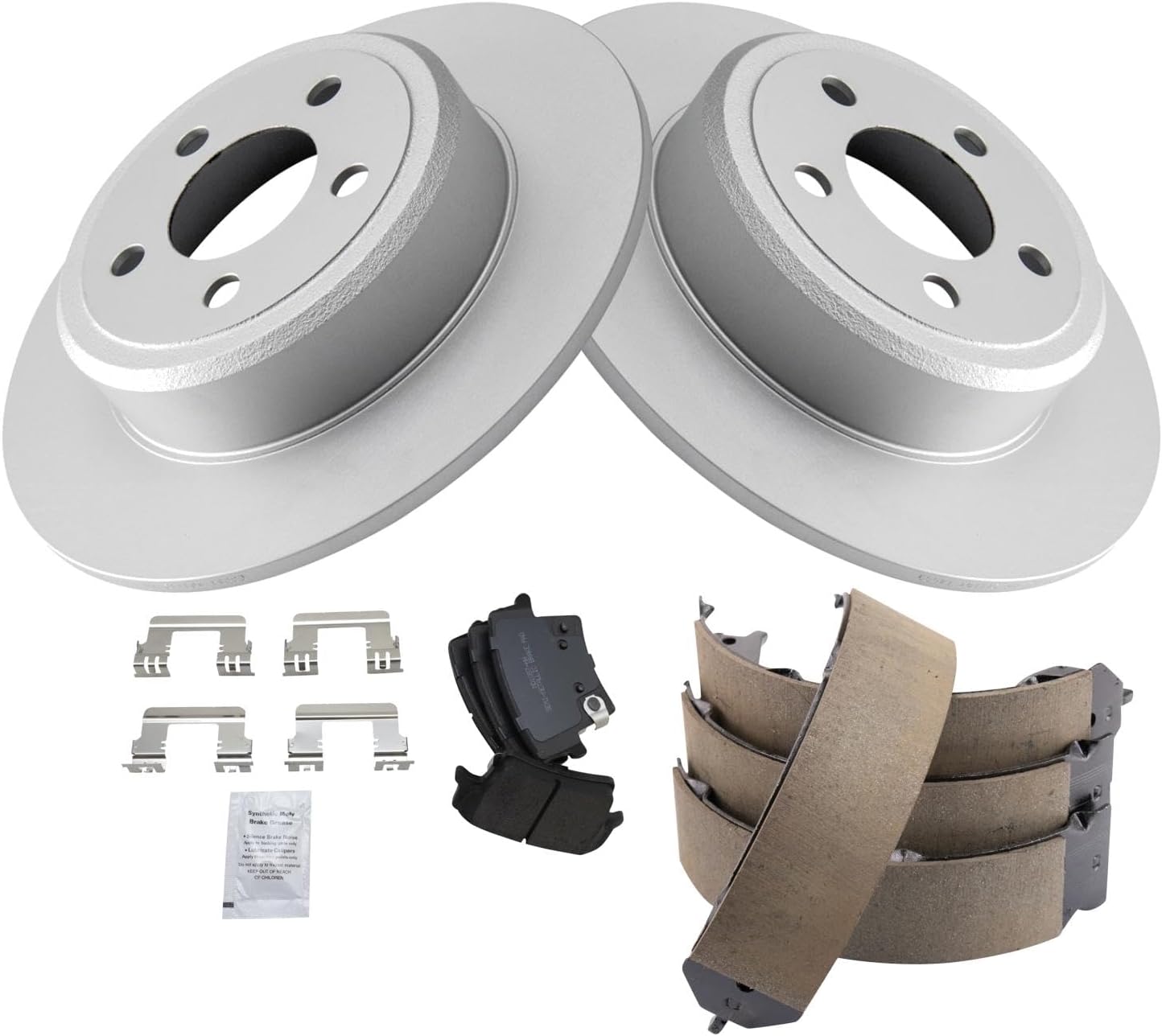 TRQ Rear Brake Pad & Rotor Kit for 2005-2021 Chrysler & Dodge