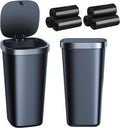 Mini Car Trash Can 2 Pack with Lid and 90 Bags - Compact Car Waste Bin