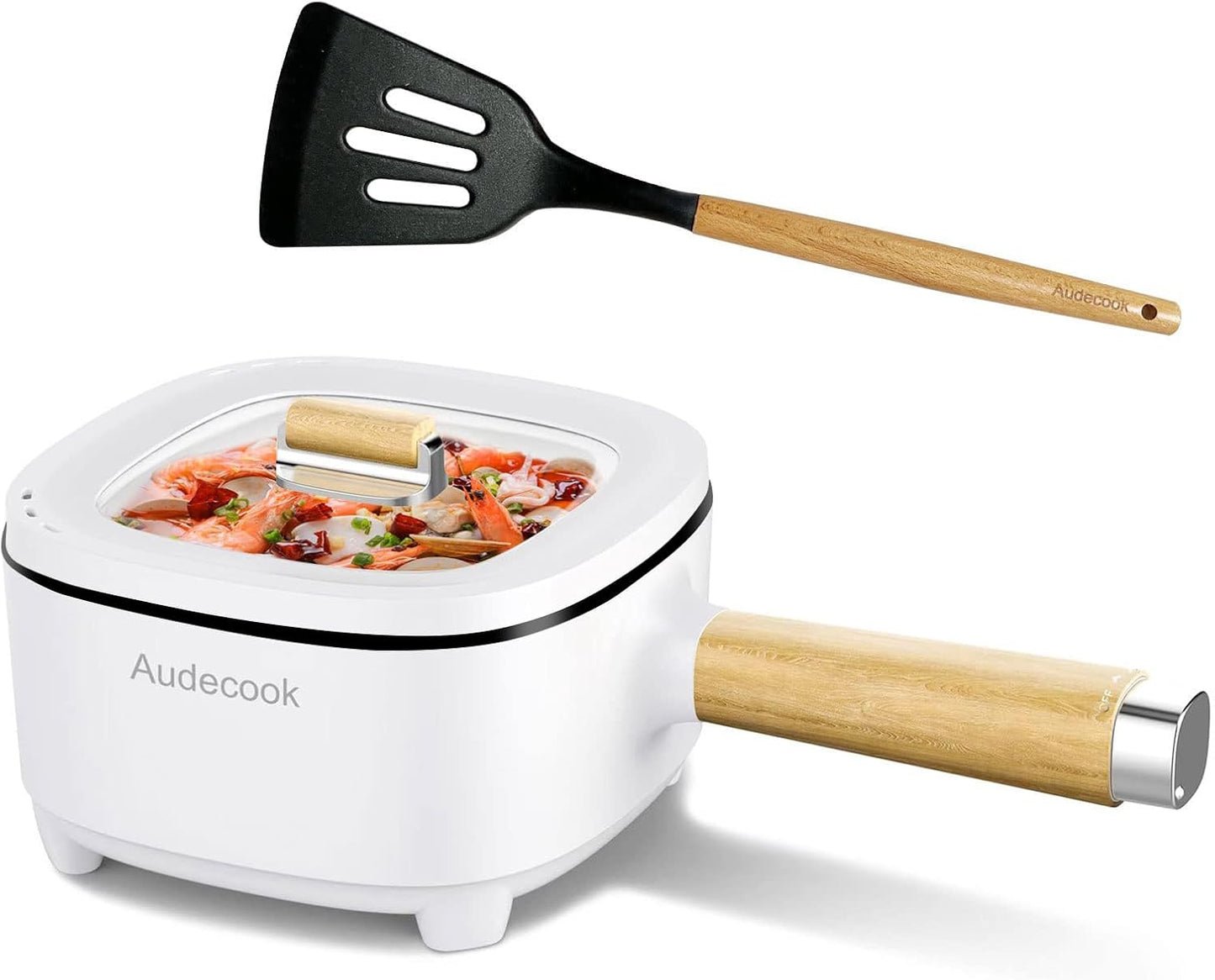 Audecook 2L Hot Pot Electric Skillet for Easy Cooking Anywhere