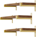 6 Pcs Heavy Duty Shelf Brackets 12 in Wall Mounted Industrial Supports