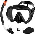 Adult Snorkeling Set 4-in-1 Diving Mask and Dry Top Snorkel - Clear