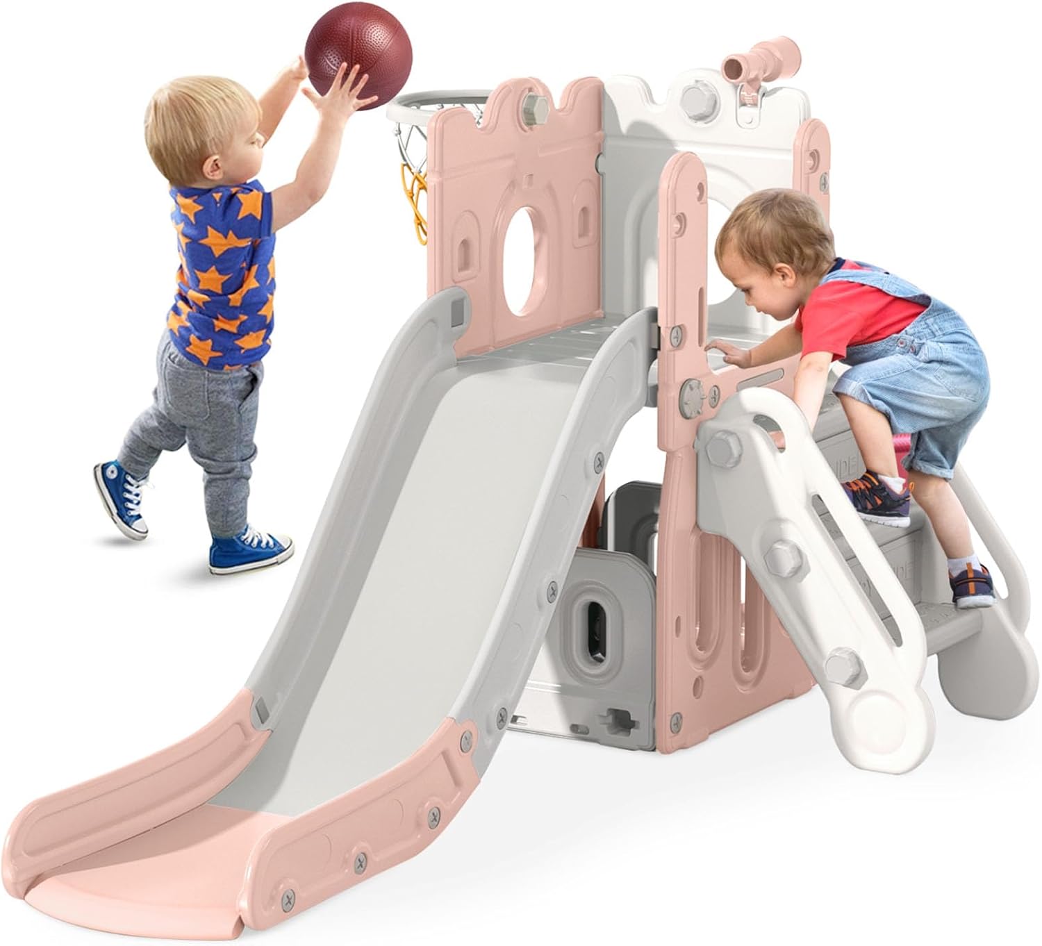 BIERUM 7 in 1 Toddler Slide for Indoor and Outdoor Fun