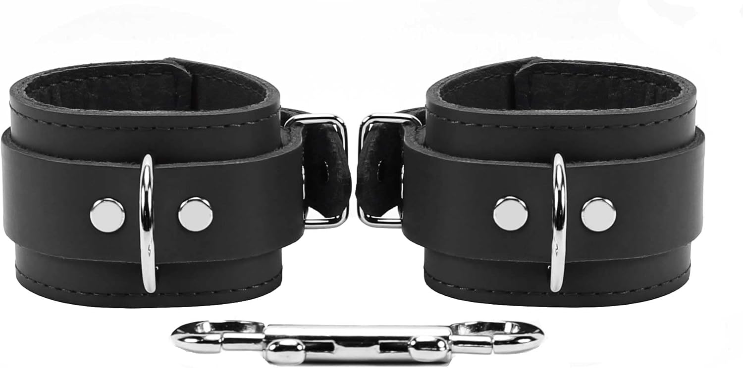 Premium Latigo Leather Wrist and Ankle Cuffs for Comfort