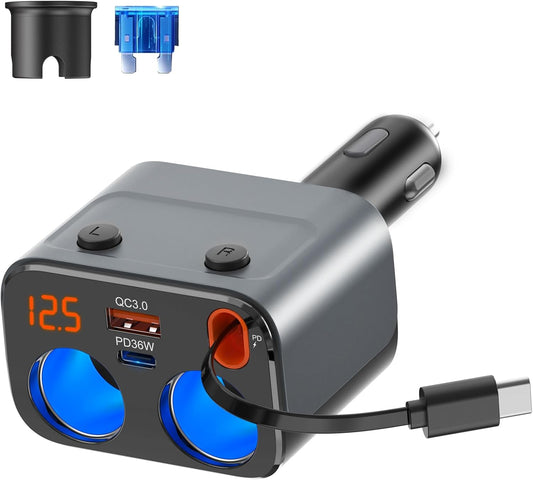 Retractable Car Charger - Fast Charging Power!
