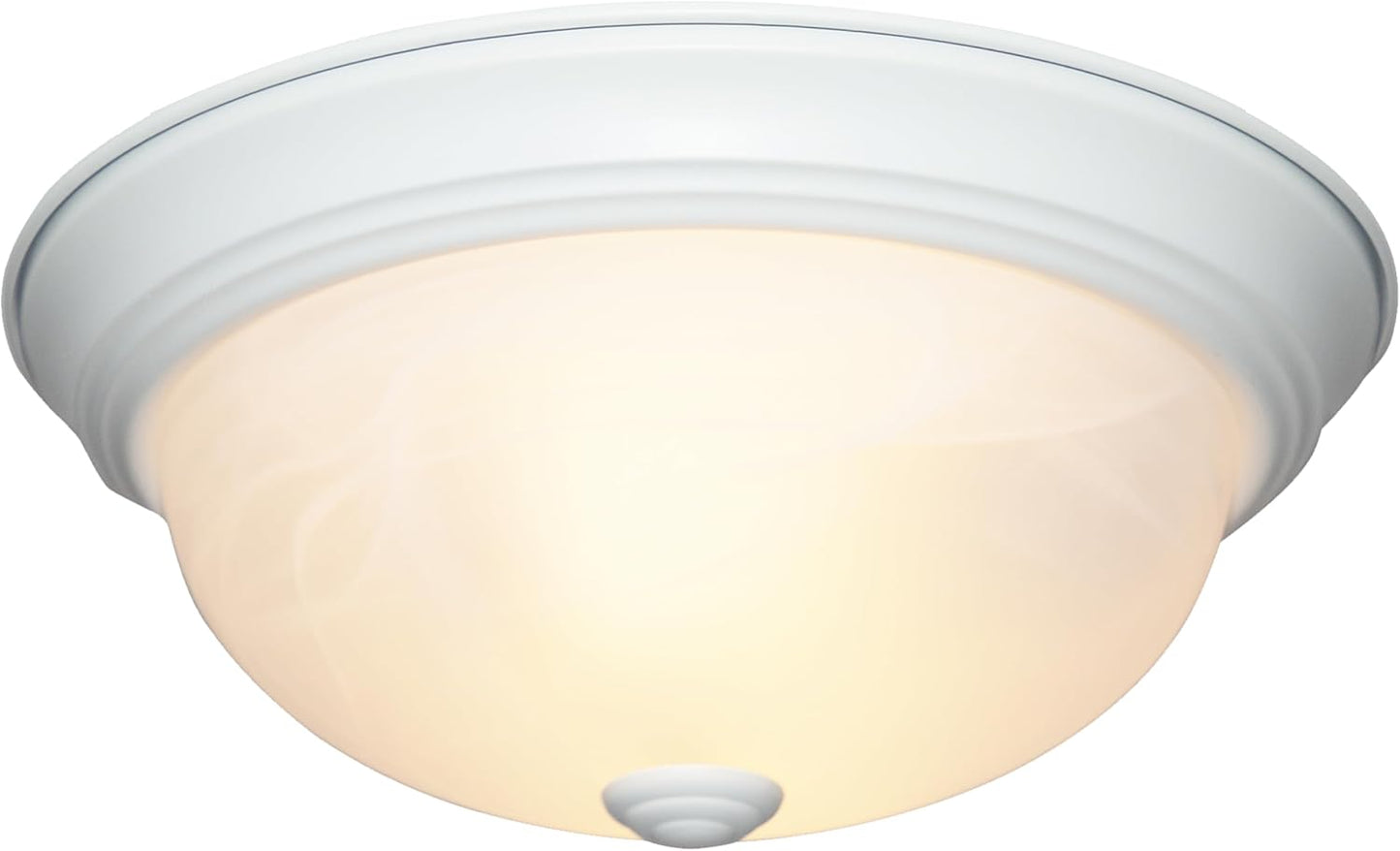 Decorative 3-Light Flush Mount with White Alabaster Glass