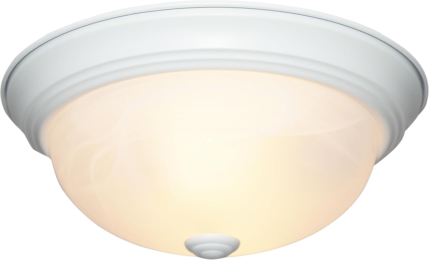 Decorative 3-Light Flush Mount with White Alabaster Glass