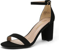 DREAM PAIRS Women's Chunk Low Heel Pump Sandals (Style G9CC)
