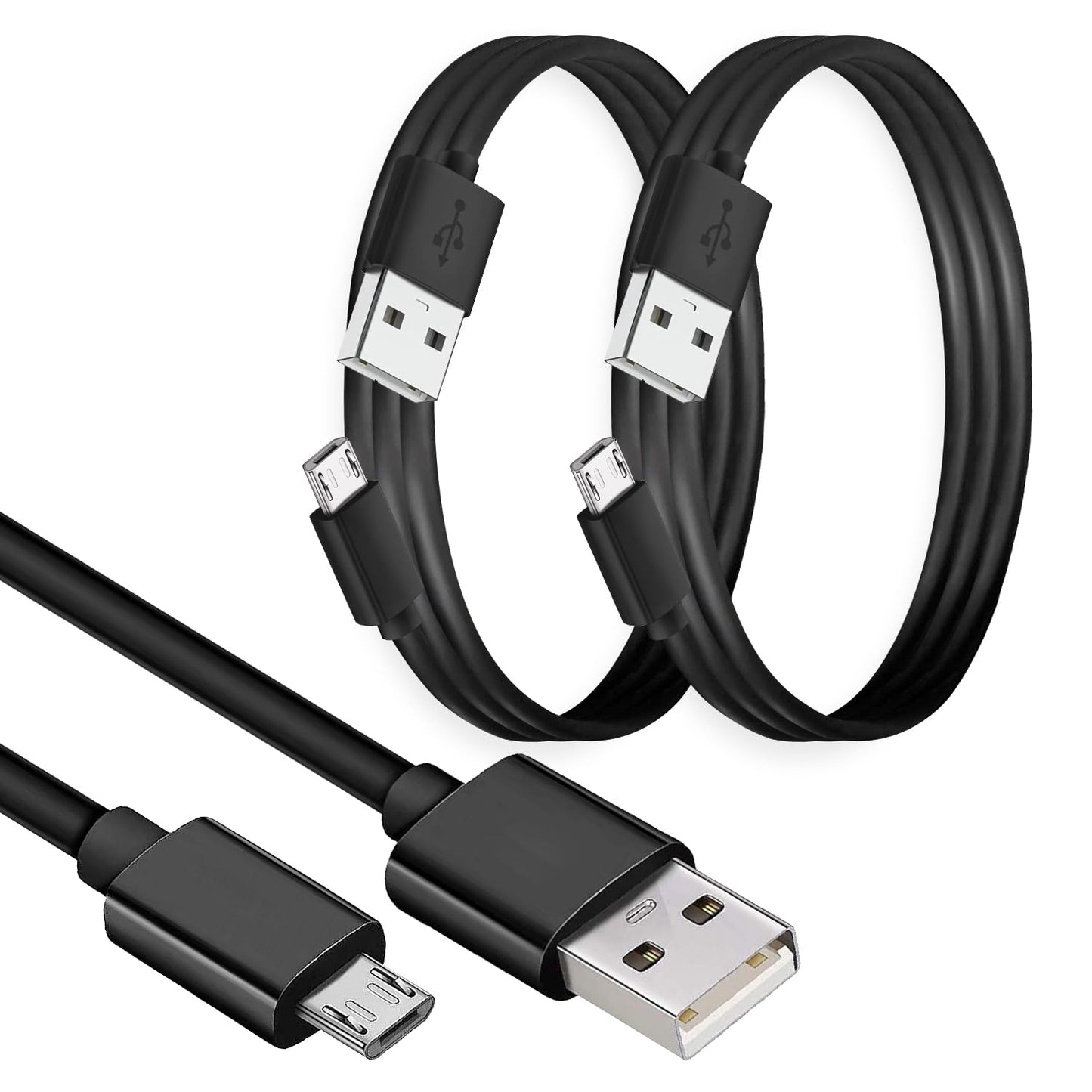 BRENDAZ 15ft. Micro USB Cable 2-Pack - Fast Charging for Kindle & More!