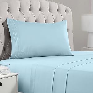 Mellanni Twin Sheet Set - Luxury Cooling Bed Sheets for Comfort