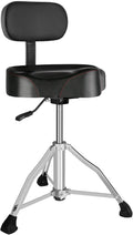 EASTROCK Drum Throne with Backrest - Heavy Duty Motorcycle Style Seat