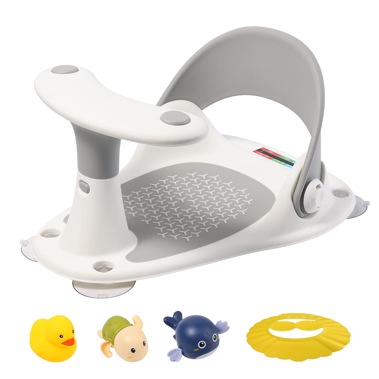 Sit-Up Baby Bath Seat with Thermometer & Toys