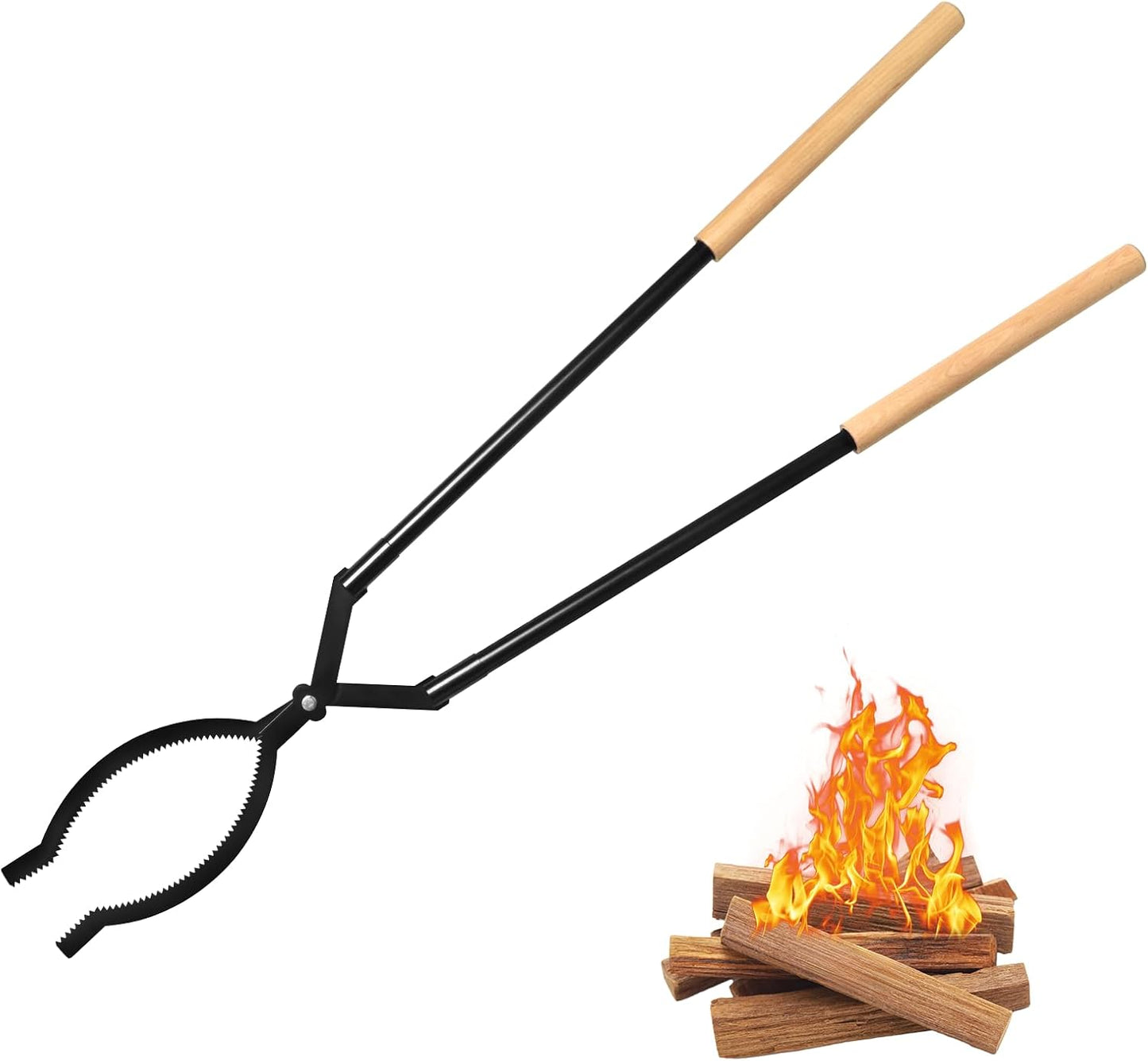 Heavy Duty Firewood Tongs for Safe and Easy Firewood Handling