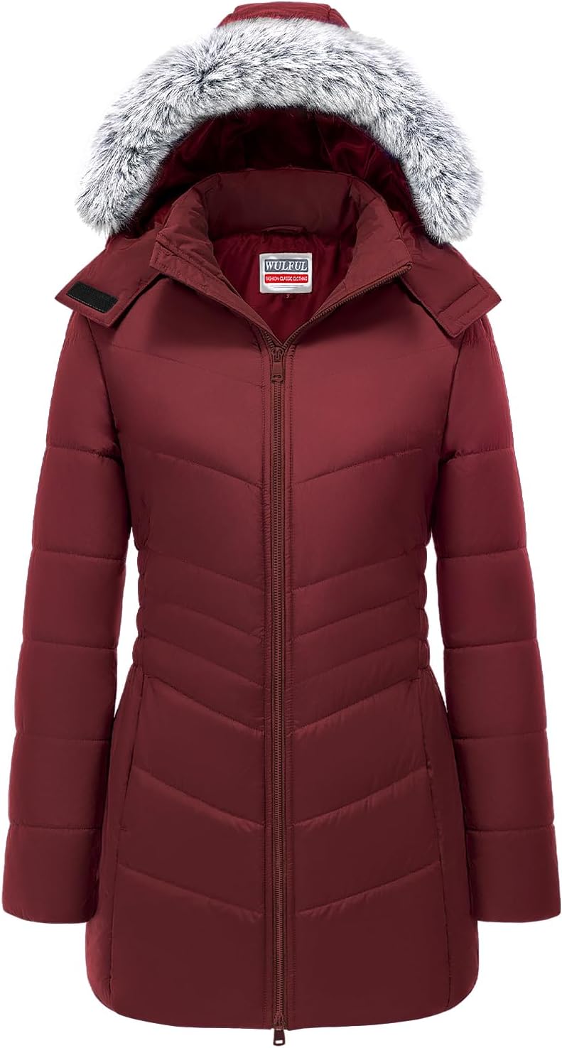 WULFUL Women's Winter Coats Long Warm Thicken Puffer Jackets