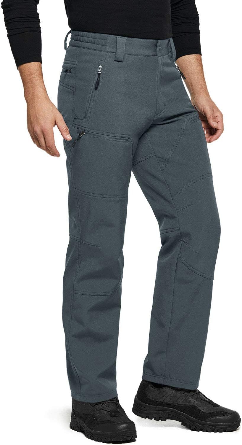 TSLA Men's Waterproof Snow Pants - Fleece Lined for Ultimate Warmth