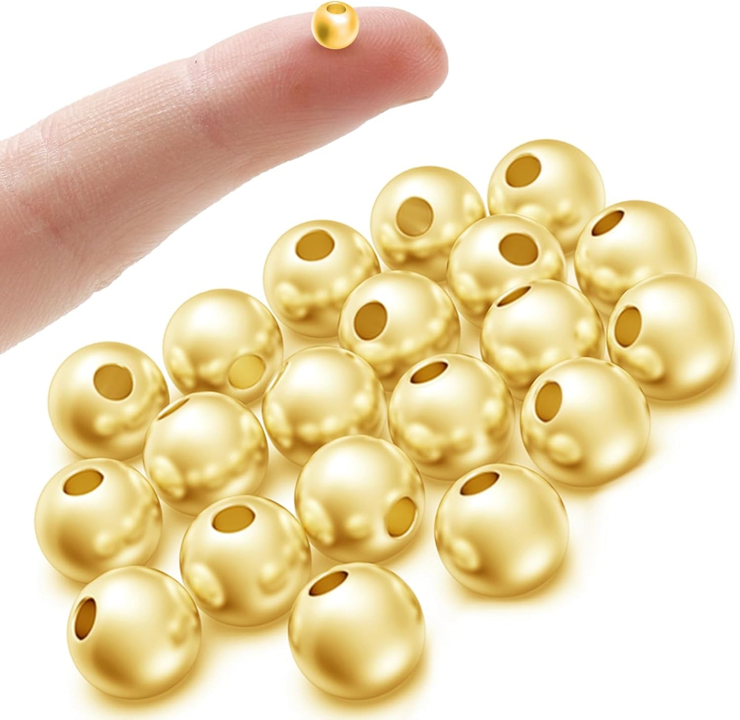 18K Gold Plated 925 Sterling Silver Beads for Jewelry Making