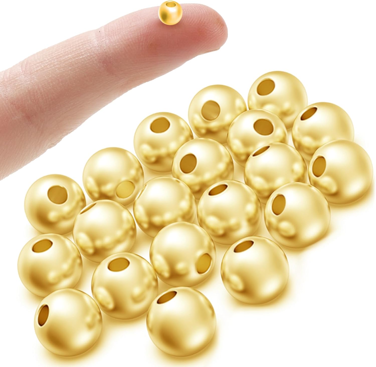 18K Gold Plated 925 Sterling Silver Beads for Jewelry Making