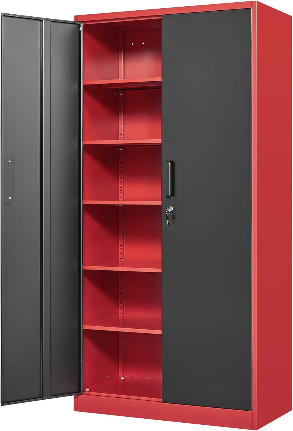 Yizosh Metal Garage Storage Cabinet with Adjustable Shelves