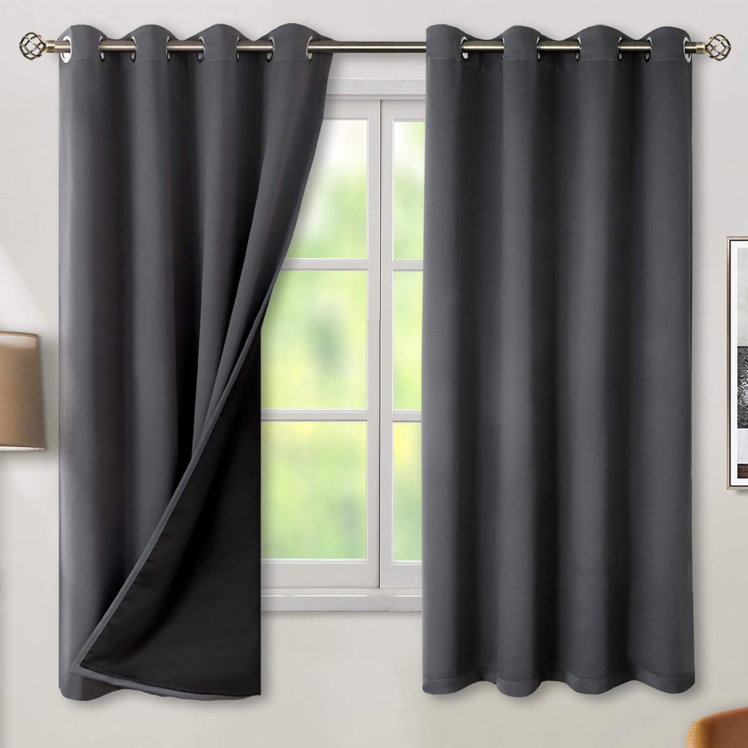 BGment Thermal Insulated Blackout Curtains for Full Room Darkening