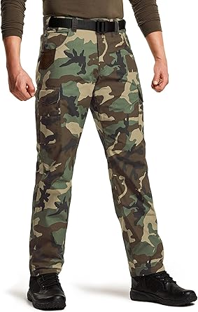 CQR Men's Ripstop Work Pants for Tactical Outdoor Utility Use