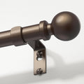 Bronze Long Curtain Rods for Windows 72 to 144 in - Heavy Duty