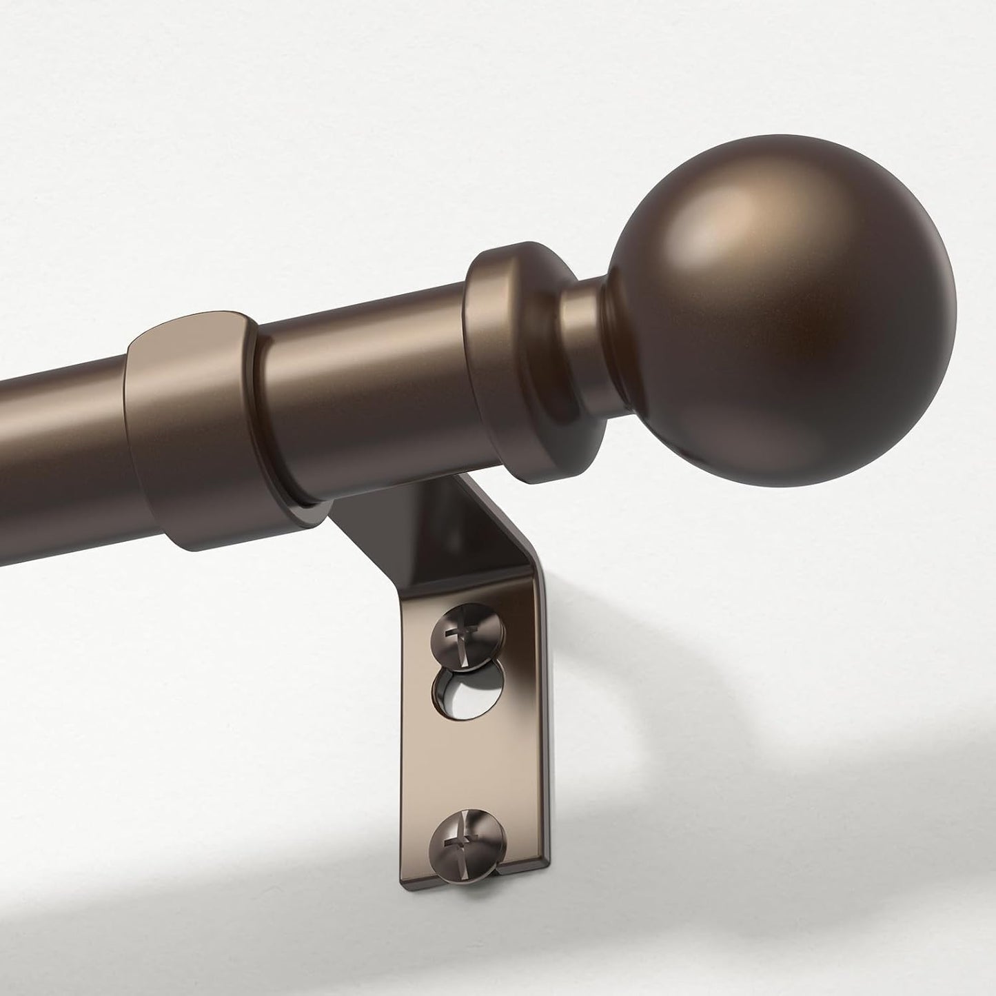 Bronze Long Curtain Rods for Windows 72 to 144 Inch Adjustable