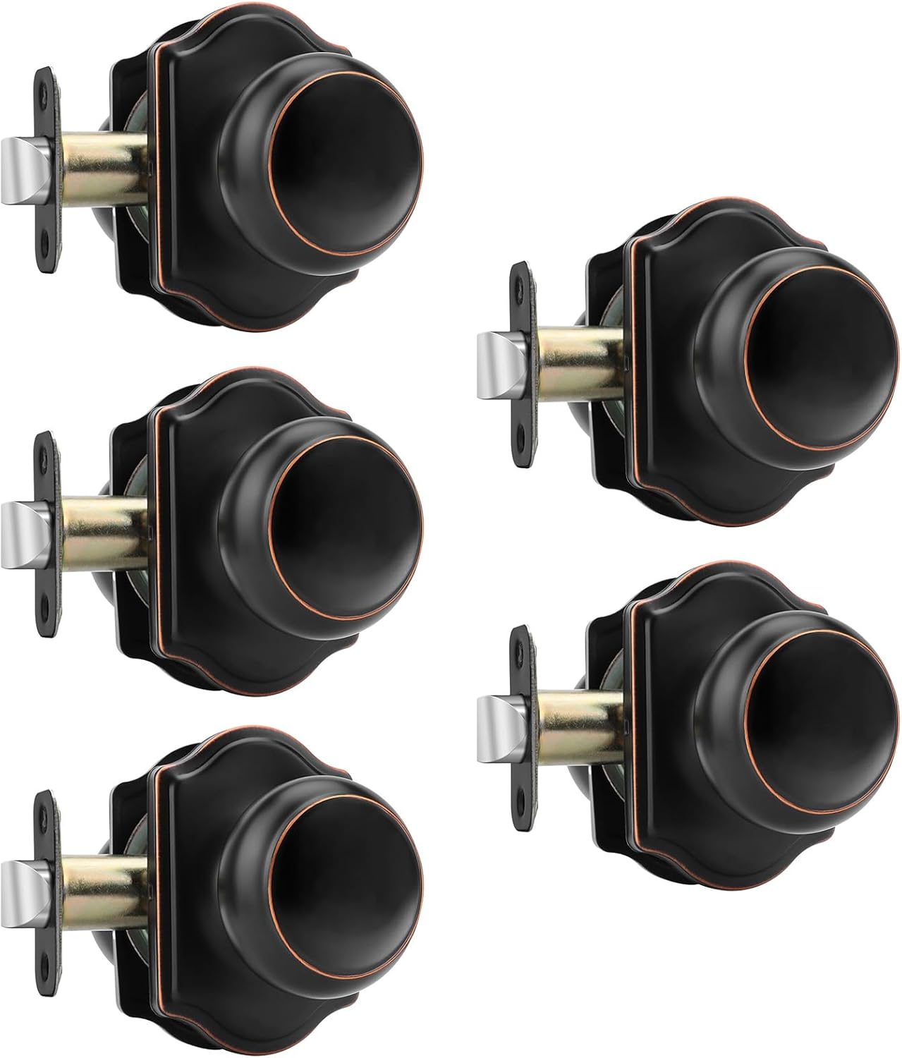 Haidms Oil Rubbed Bronze Closet Door Knobs for Interior Use