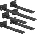 Floating Shelf Bracket 12 in 6 Pack L Brackets for Shelves - Heavy