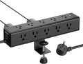 Standing Desk Clamp Power Strip with 15 Outlets - Edge Mount Surge