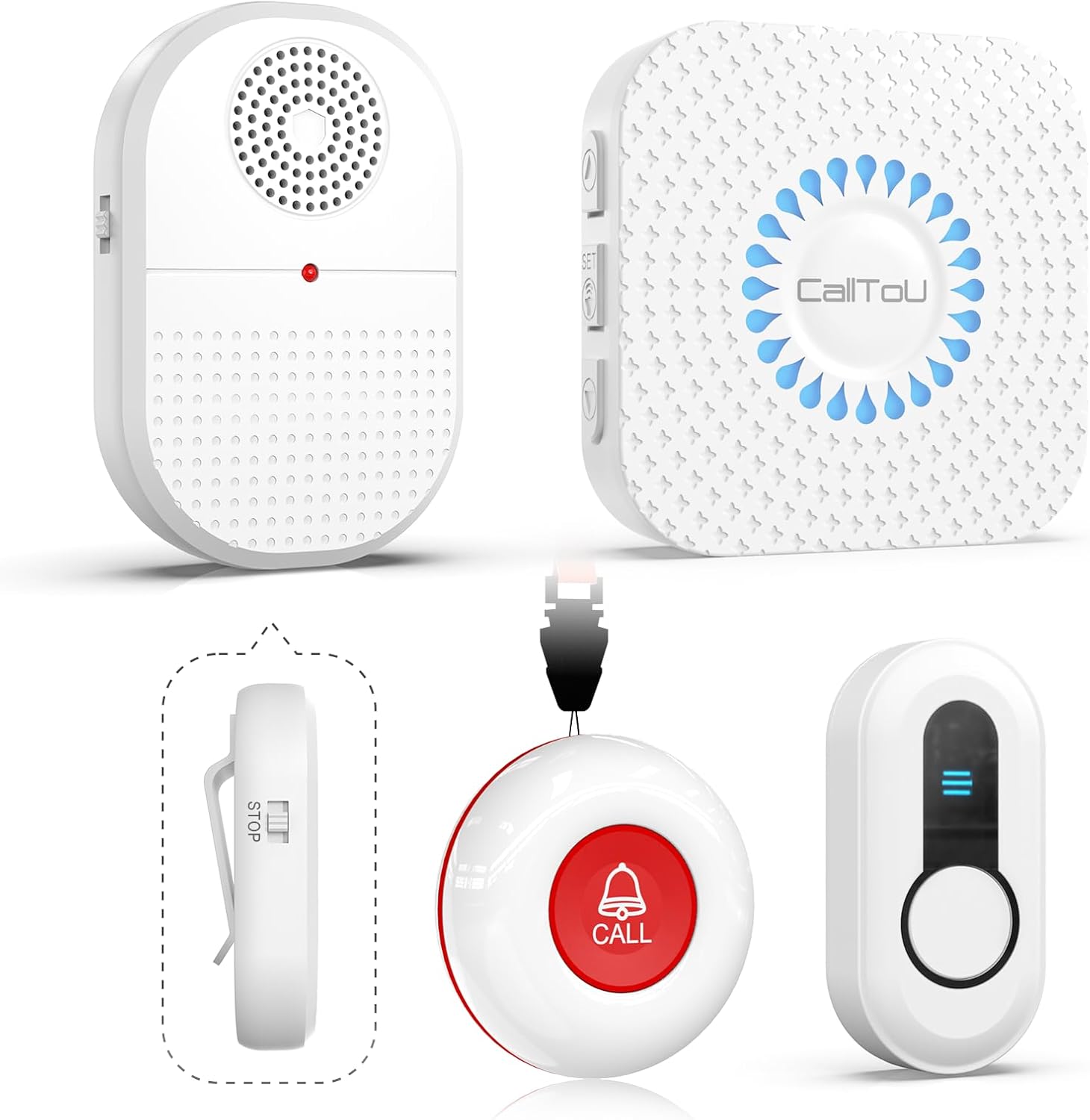 CallToU Caregiver Pager Wireless Call Button for Seniors