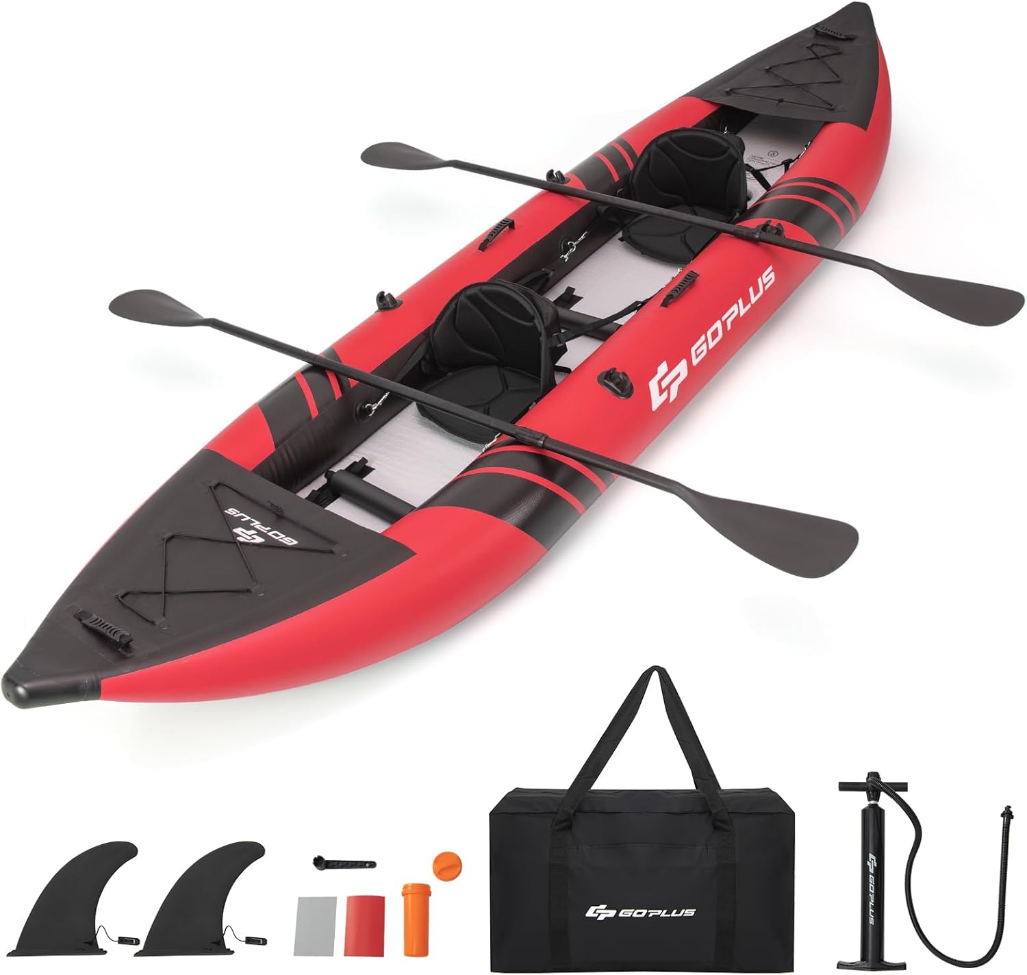 Goplus Inflatable Kayak for 2 Adults with High Capacity Design