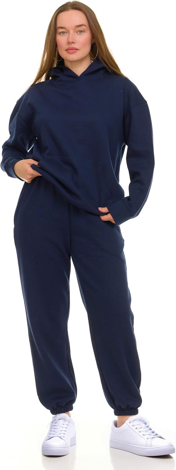 Cozy Sweat Set for Women: Fleece Matching 2 Piece Outfit