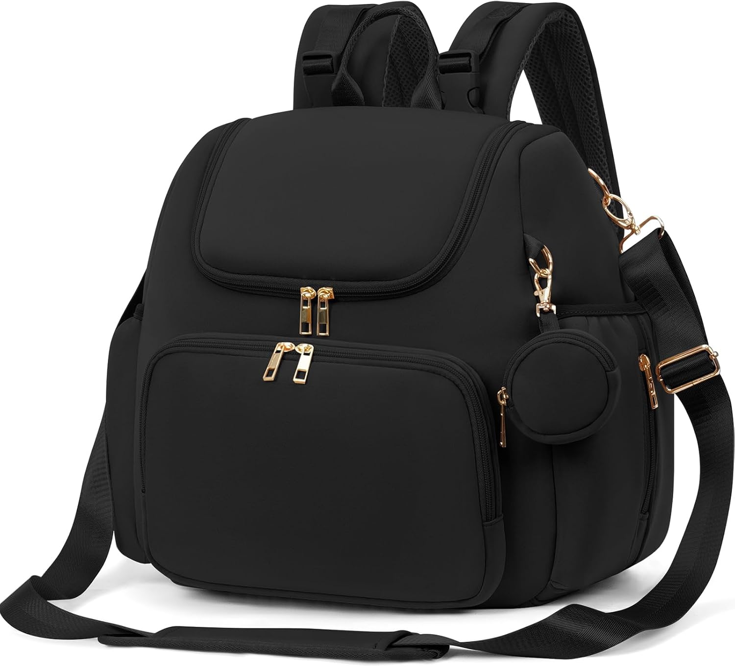 Stylish Neoprene Diaper Bag Backpack with Insulated Pockets