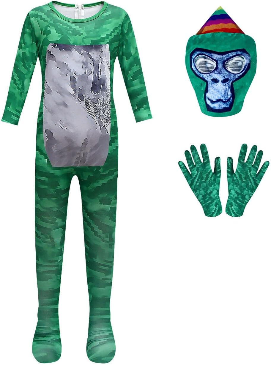 Kids Boy Costume for Halloween Dress Up with Mask and Gloves