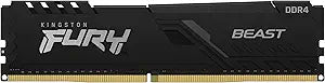 Kingston FURY Beast 16GB DDR4 Memory for High-Performance PCs
