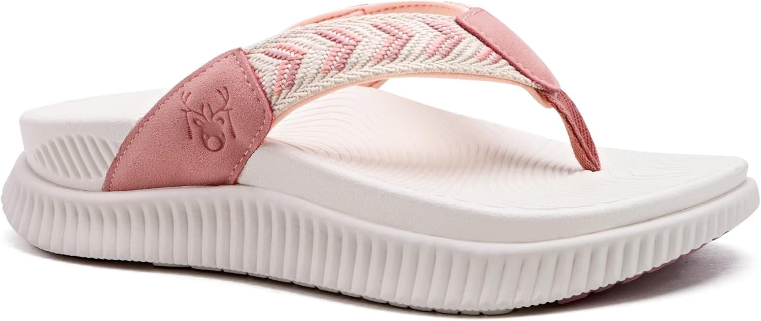 KuaiLu Womens Fashion Orthotic Flip Flops for Comfort and Style