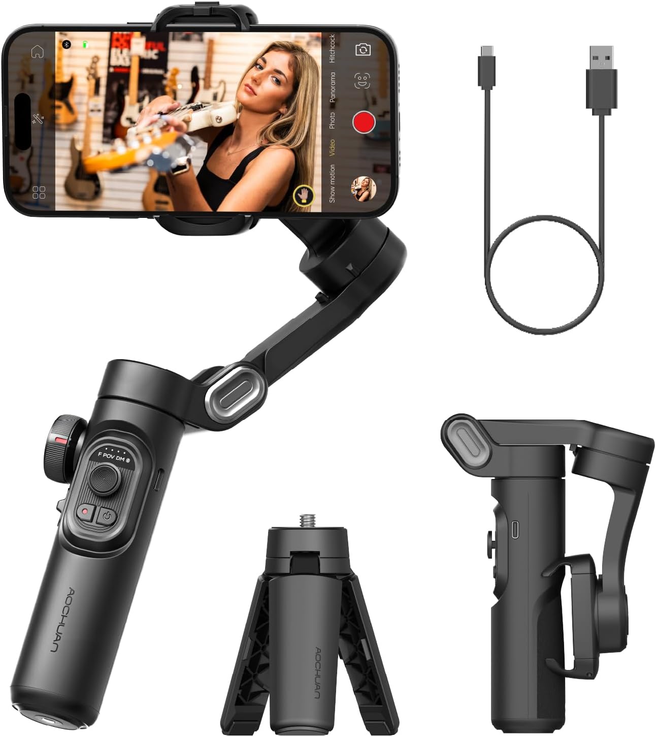 AOCHUAN Phone Gimbal Stabilizer for Smooth Video Creation