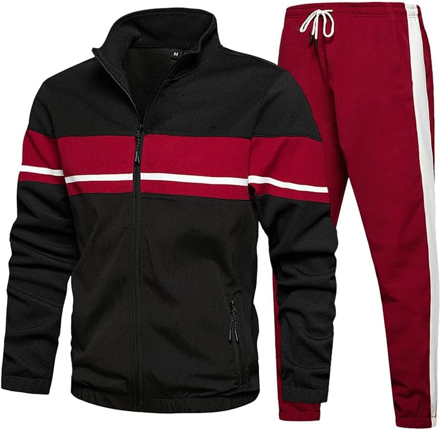 Men's Sweat Suit 2 Piece Outfit for Casual Sports and Jogging