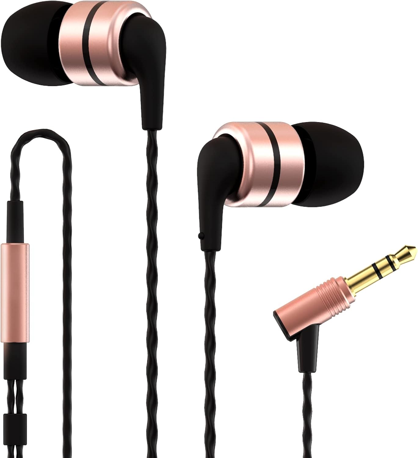 HiFi Stereo Earbuds: Super Bass Black Gold
