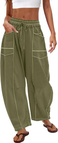 Nirovien barrel sweatpants for women featuring a high waist