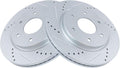 TRQ Front Performance Brake Rotors Set for INFINITI QX56 & TITAN