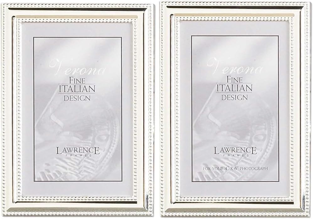 Lawrence Frames Silver-Plated Metal Picture Frames for Photos