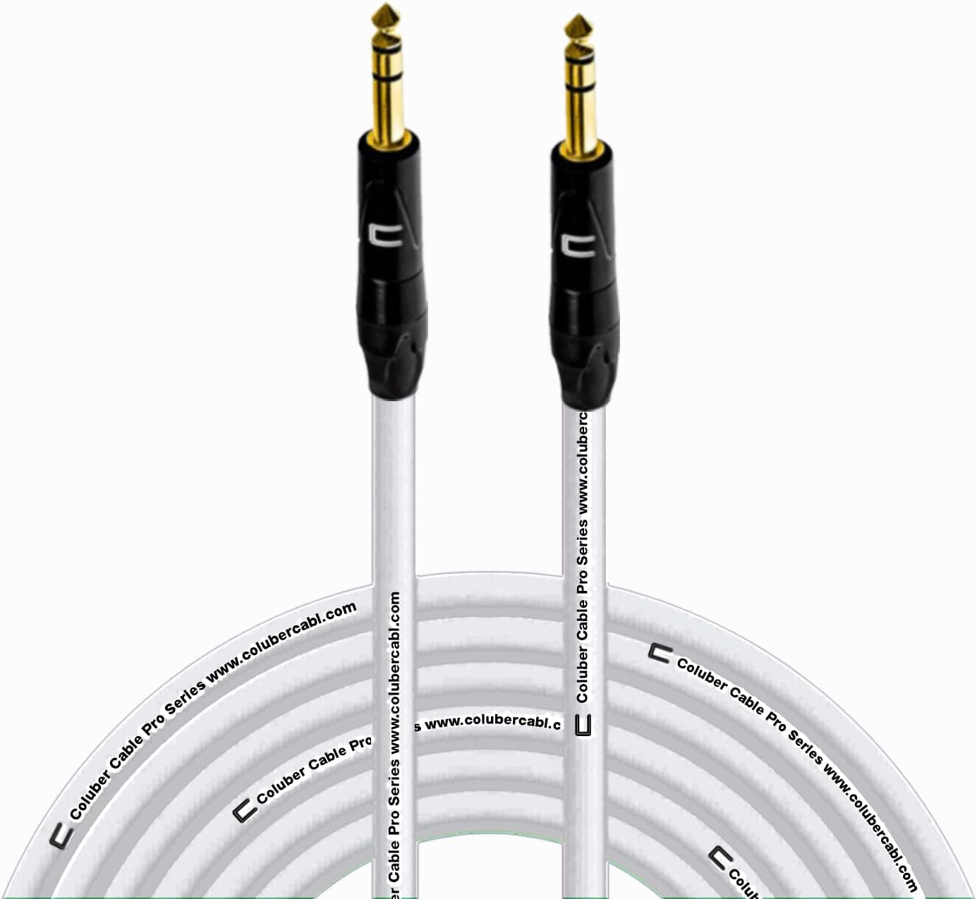 Coluber Cable 1/4 TRS Male to Male - 50 Feet for Audio Needs