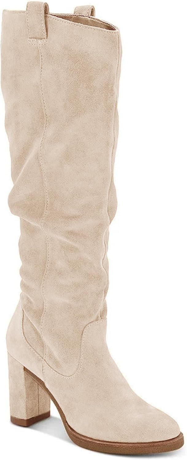 Juliet Holy Women's Knee High Boots with Chunky Block Heel