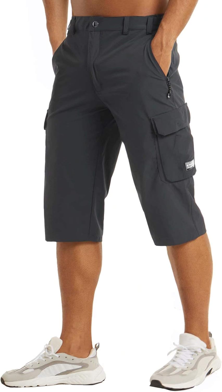 MAGCOMSEN Men's Quick Dry 3/4 Capri Pants for Active Lifestyles