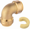 EFIELD Push-Fit 1 in x 1 in Elbow Brass Fitting Pack of 5 - Easy